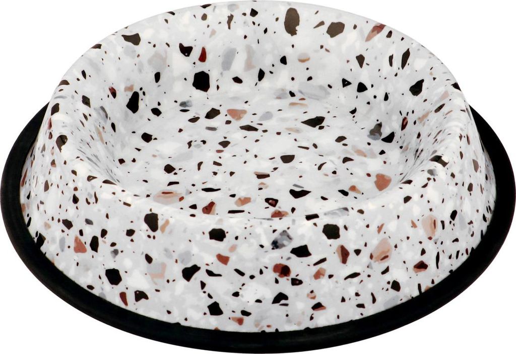 Duvo+ Hundenapf Deco Fix Terrazzo Look weiß