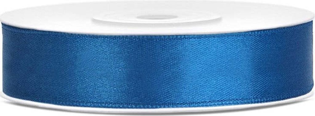 BLAUES Satinband Dekoband 12mm 25m Produktbild 