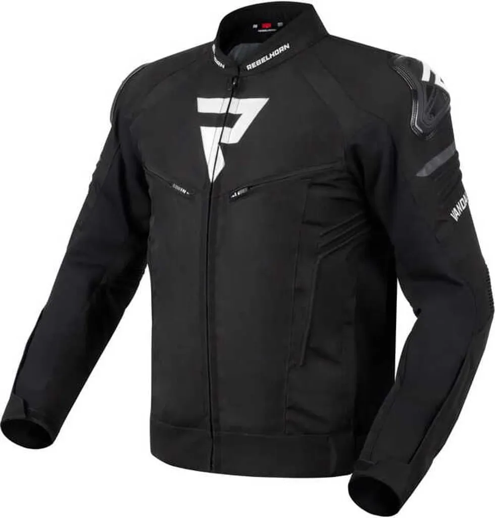 Blouson Moto Rebelhorn Vandal Noir Blanc 5XL - Protection Textile Homme