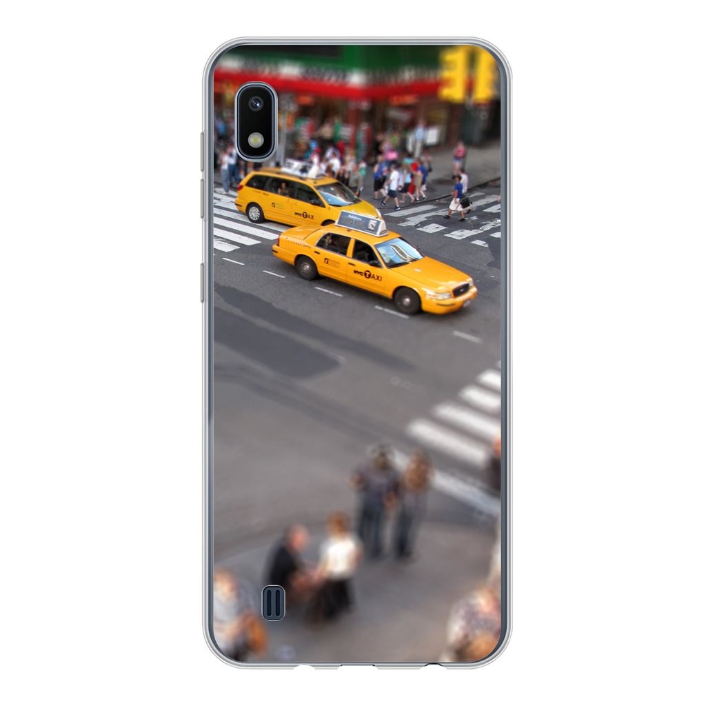 MuchoWow Handyhülle Schutzhülle Hülle für Samsung Galaxy A10 New York - Amerika - Taxi Silikon Softcase Handy Hülle - Schutzhülle