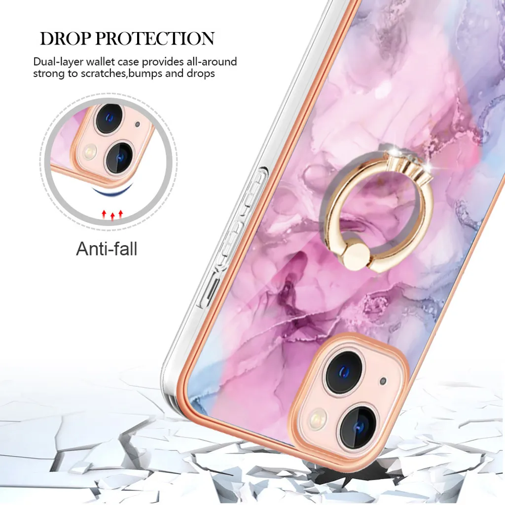 Custodia Chic iPhone 13 Mini Rosa: Ring Stand e Protezione Soft-Touch - 5
