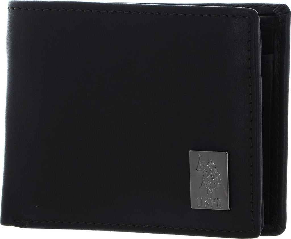 U.S. POLO ASSN. Leder Geldbörse The Legends Horiz Wallet Dark Brown dunkelbraun