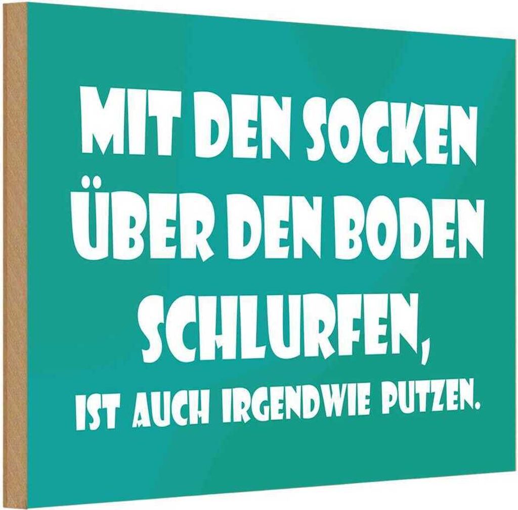 vianmo Holzschild 12x18 cm Mit den Socken über Boden Dekoration