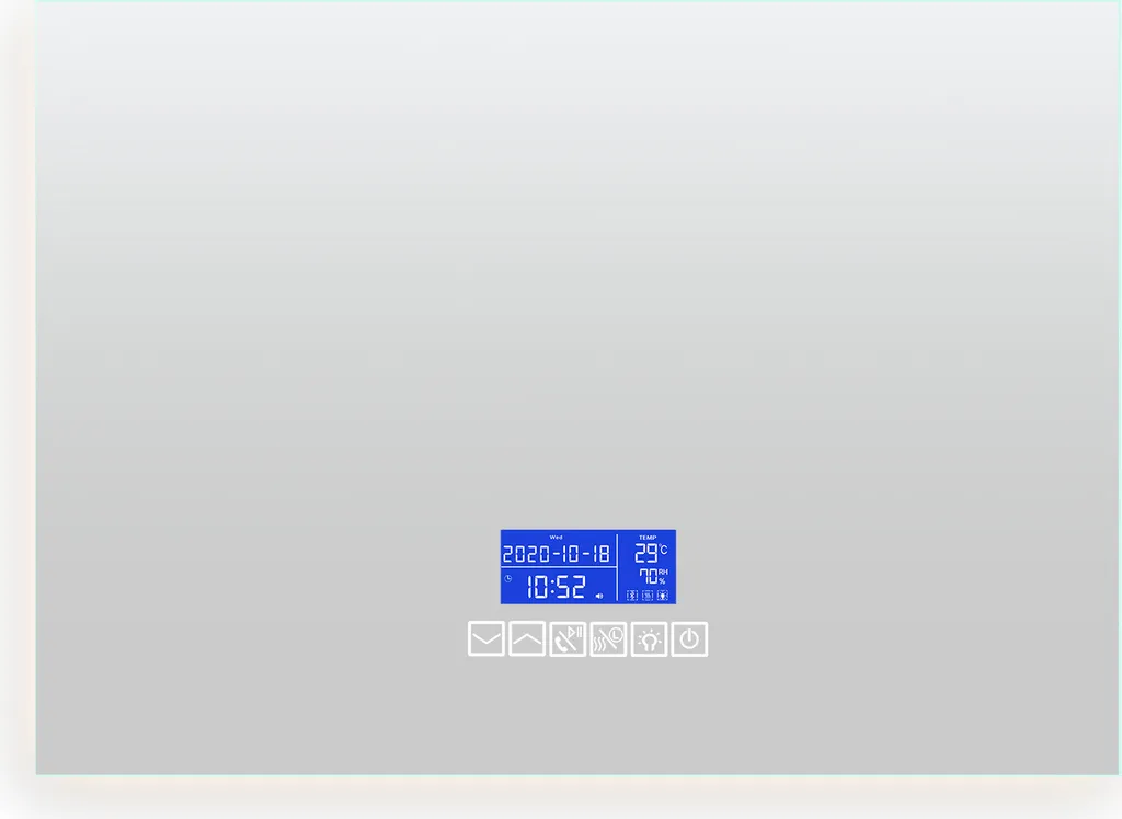 Miroir LED Bluetooth 100x80 cm : Éclairage variable et anti-buée IP44 - 6