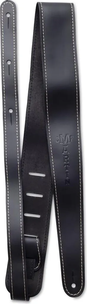 Ceinture Martin 100% cuir SlimBlack en cuir de vachette véritable noir