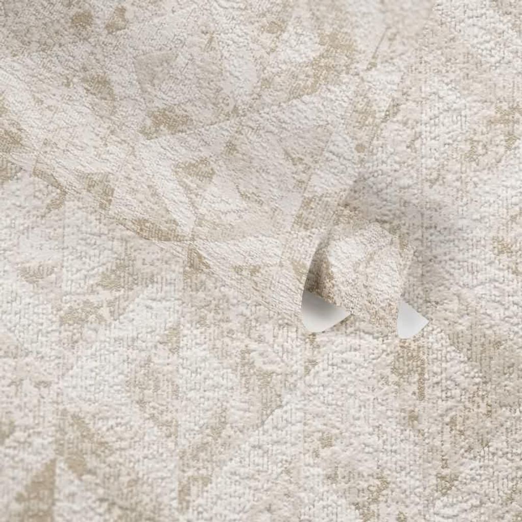 3D-Tapete geometrisch Weiß Beige – Strukturierte Vliestapete mit Muster AS-Creation (KG-174745)