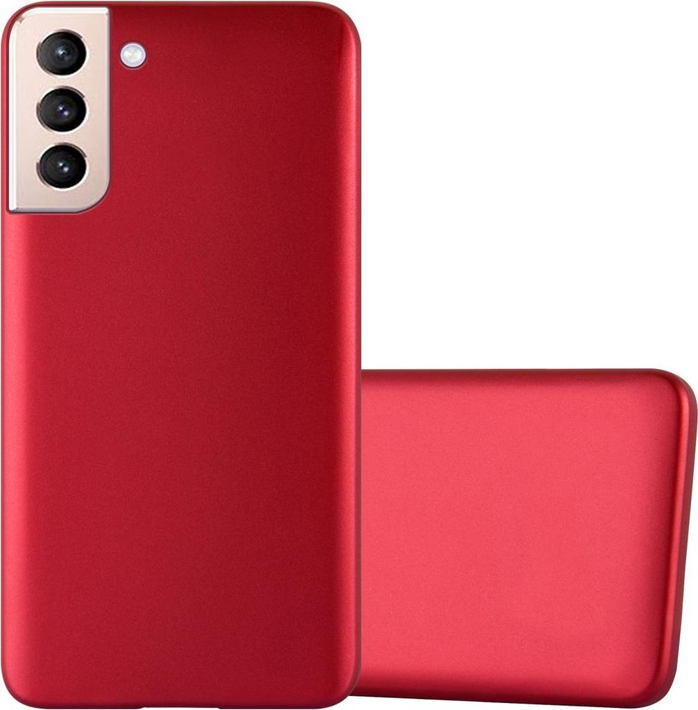 Cadorabo Schutzhülle für Samsung Galaxy S21 PLUS Hülle in Rot Handyhülle TPU Silikon Etui Cover Case
