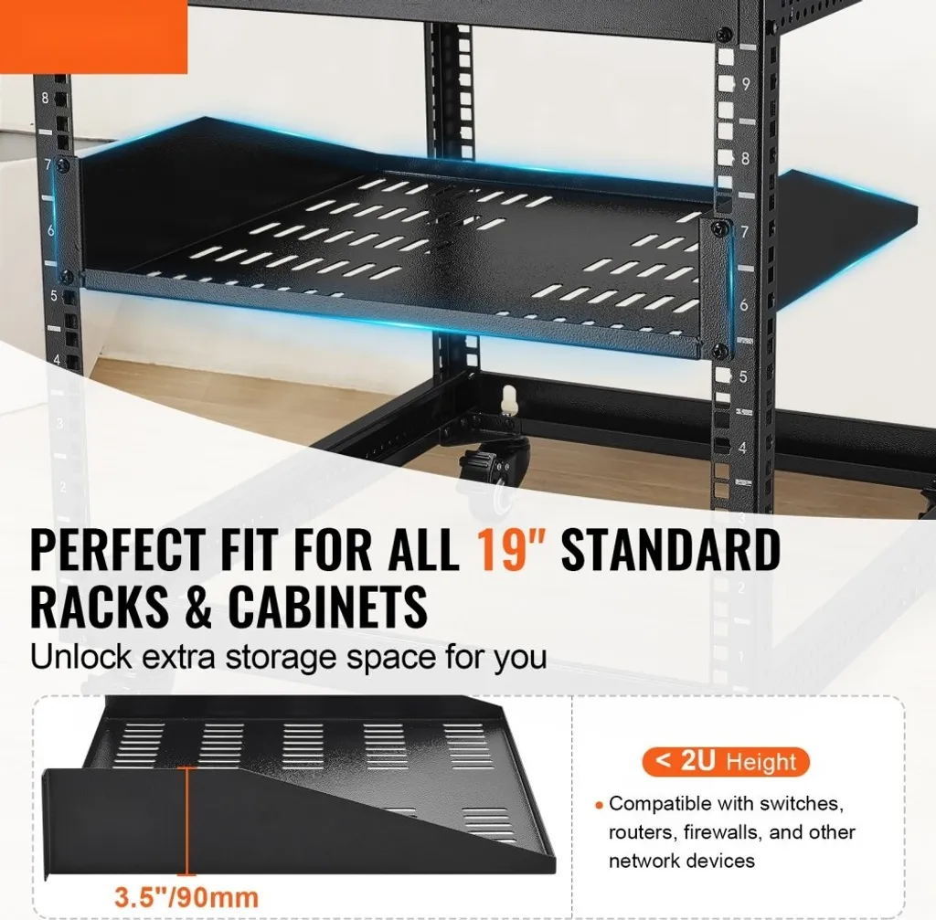 Rack pour stockage de serveurs 2U avec châssis robuste acier - 2