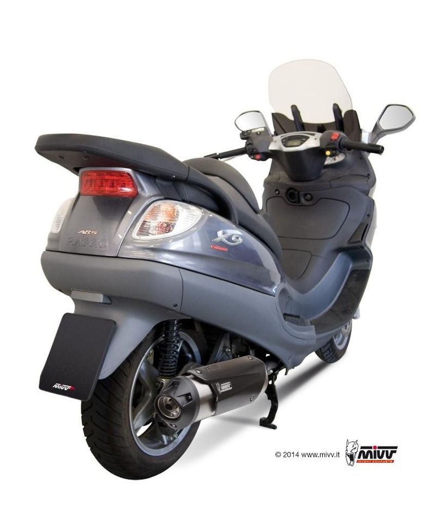 MIVV Urban Komplettauspuff aus Edelstahl für PIAGGIO Beverly Tourer 300