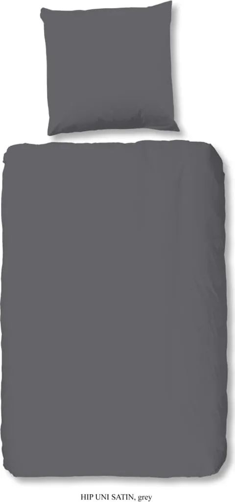 Set Biancheria HIP Grigio 135x200: Minimalismo Satinato di Lusso