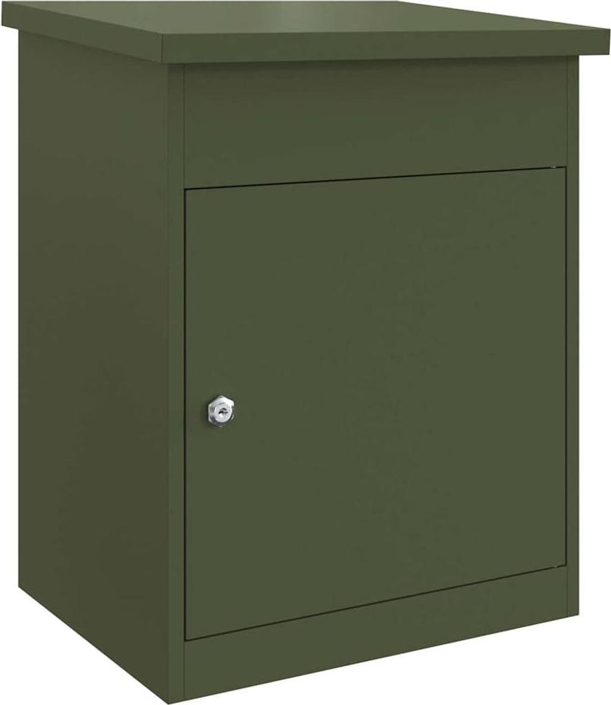 vidaXL Paketdrop-Box mit Speicher Olivgrün 47,5 x 38 x 59 Produktbild 