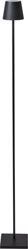 BELIANI Stehlampe Schwarz Metall Kabellos Wiederaufladbar Akku Touch Funktion Dimmfunktion USB Kabel Indoor Outdoor Stehleuchte