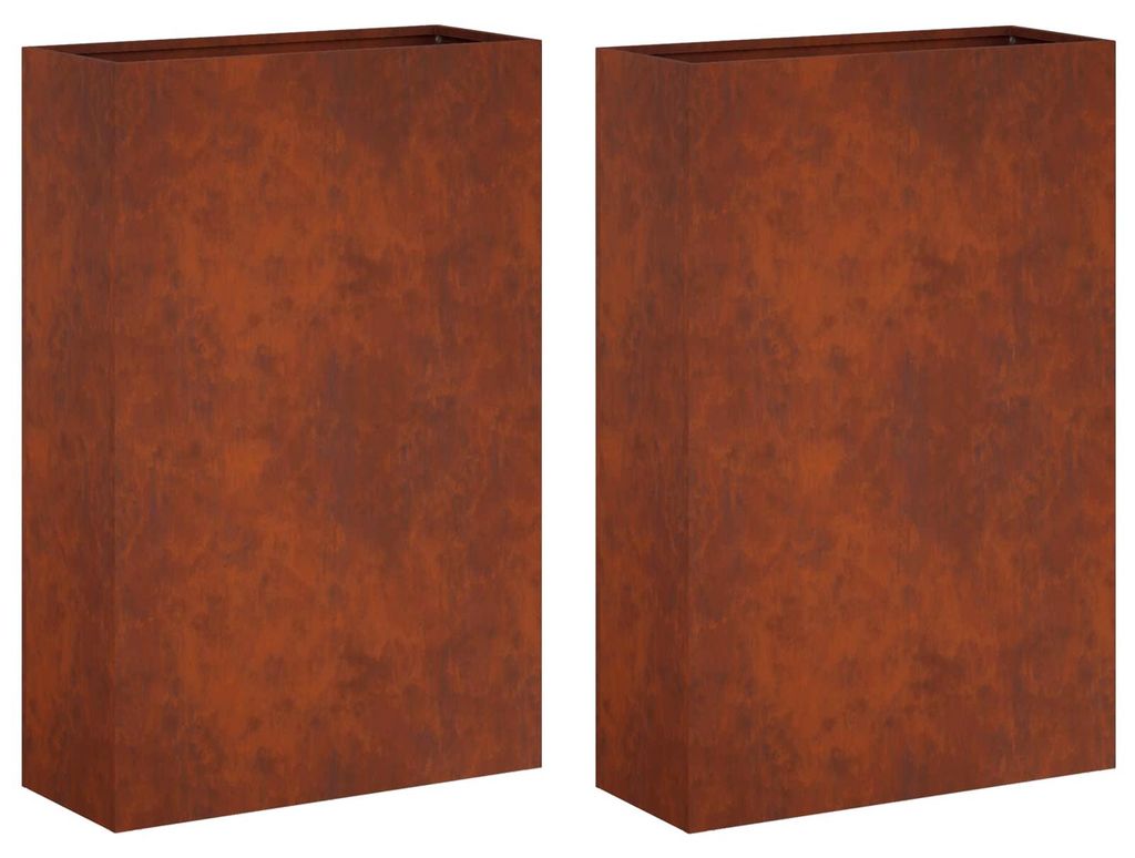 Zahradní pěstebník 2 ks Rezavá 40 x 20 x 75 cm Obrázek produktu 