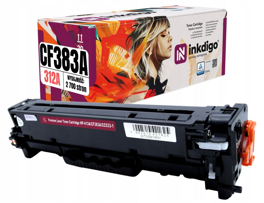 Inkdigo Toner CF383A für HP Color LaserJet Pro MFP M476dn, Produktbild 
