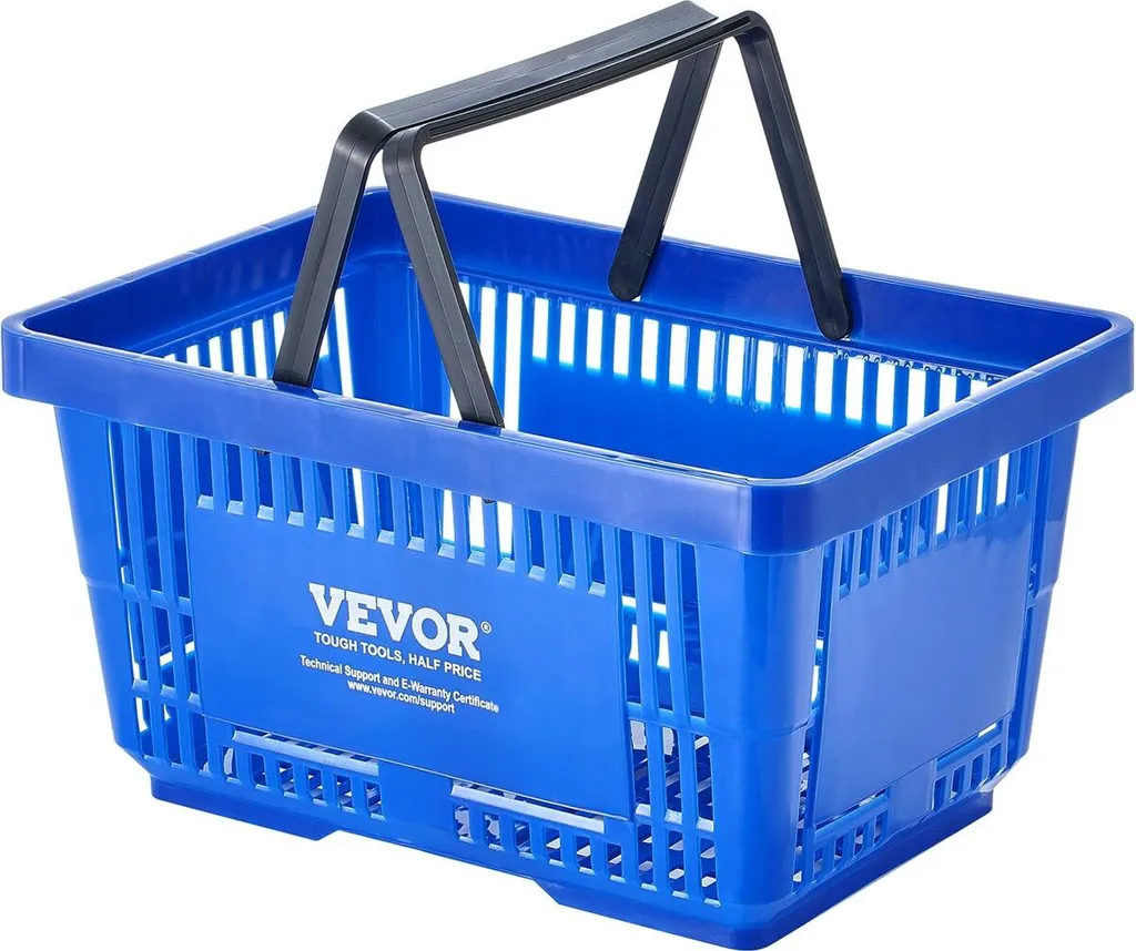 Cestino Portaoggetti 24L Blu - Set 12 Pezzi per Garage e Lavanderia