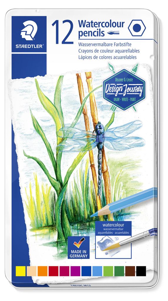 STAEDTLER 146 10 wasservermalbarer Farbstift Metalletui mit Produktbild 
