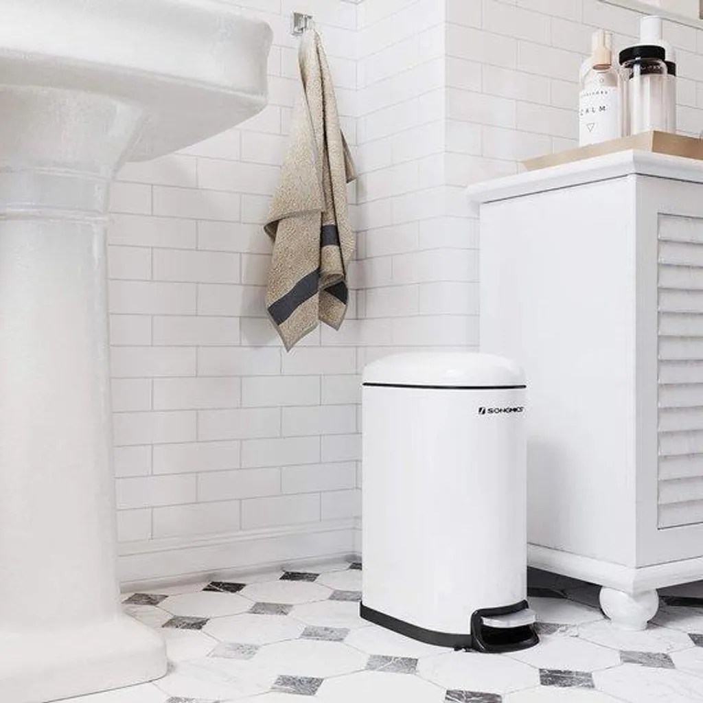 Poubelle anti-odeur 10L silencieuse pour niche et espaces salle de bain