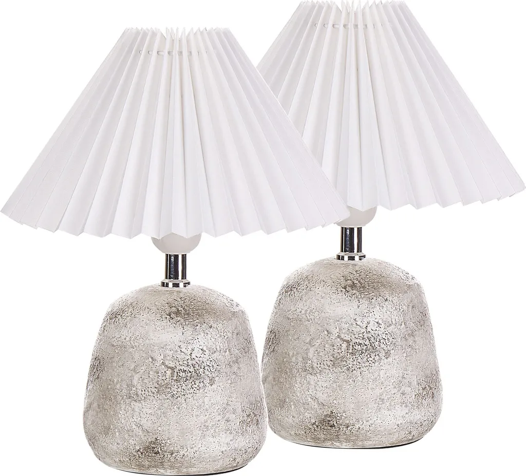 Lot de 2 lampes de chevet céramique pour éclairage doux sans reflets