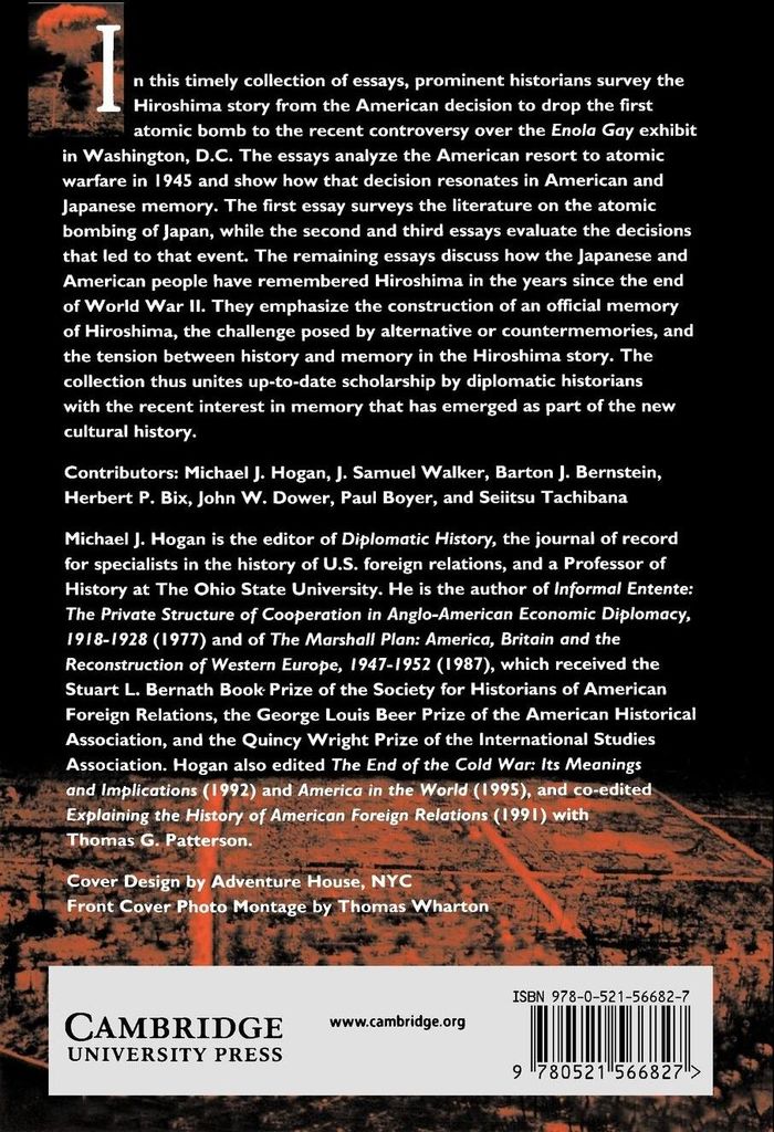 Hiroshima in History and Memory