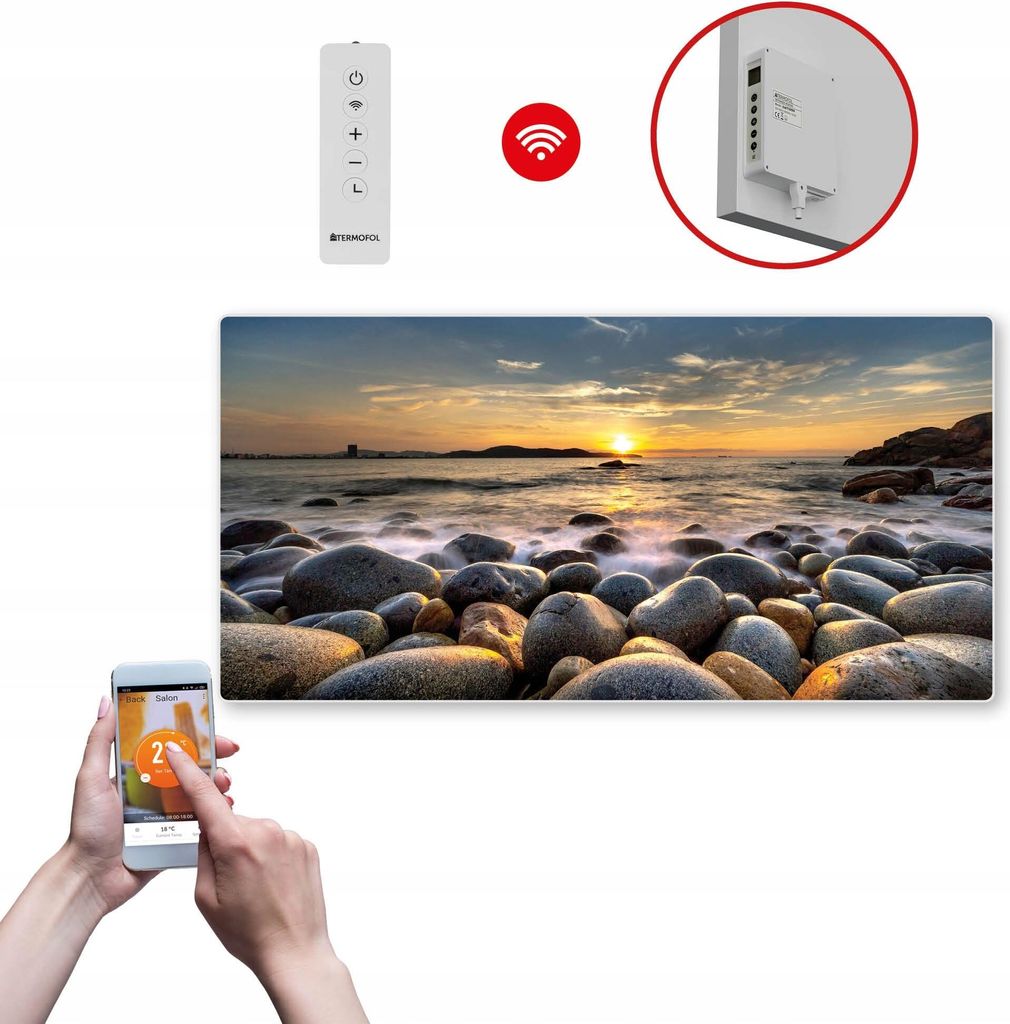 Termofol TF-SWT Infrarot Wandheizung - Wandheizung Elektrisch - Felsen - 700W - 60x120 cm