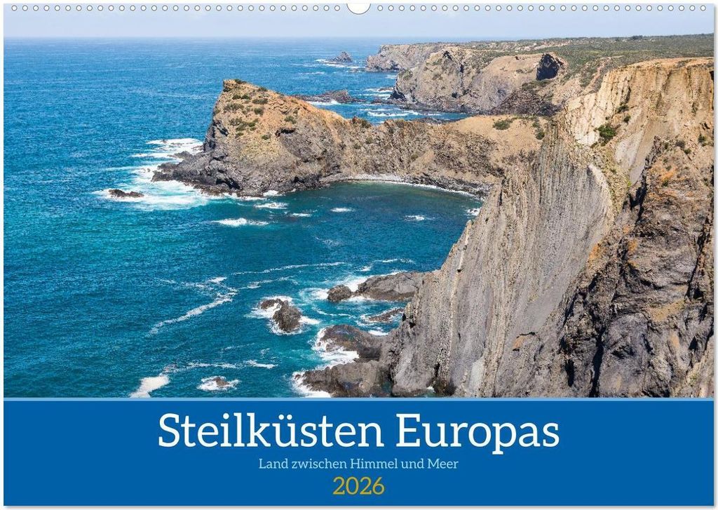 Steilküsten Europas (Wandkalender 2026 DIN A2 quer), CALVENDO Monatskalender