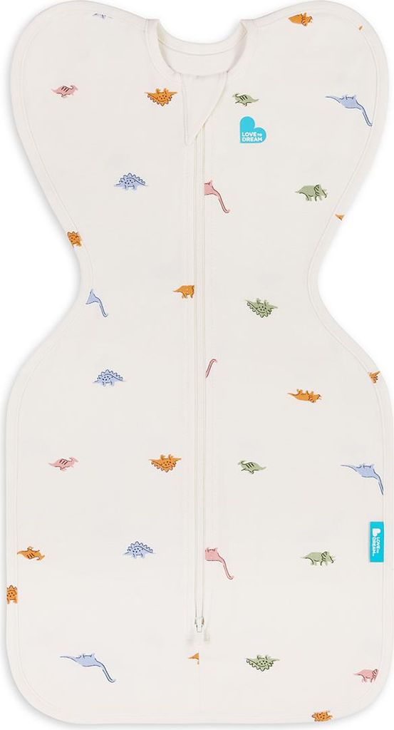 Love to Dream Swaddle Up Pucksack Schnarch-Dino, 1,0T Medium (6-8,5kg)