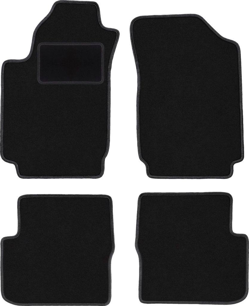 Schwarze Velours-Fußmatten für: Dodge Dart Limousine (2012-2016)