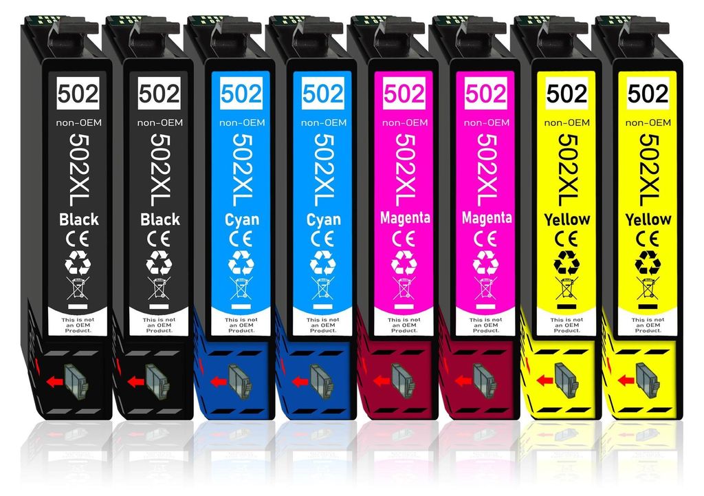 8er Pack Druckerpatronen 502 502XL kompatibel mit Epson Produktbild 