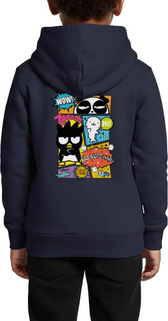 Spreadshirt Bad Badtz-Maru Mit Freunden Im Comic Stil Kinder Premium Hoodie, 158/164 (12 Jahre), Navy
