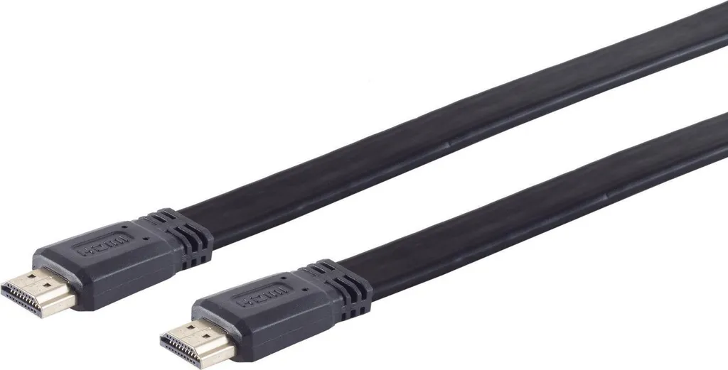 Câble HDMI Haute Vitesse 1,0m Contacts Dorés et Design Plat Ultra HD 3D