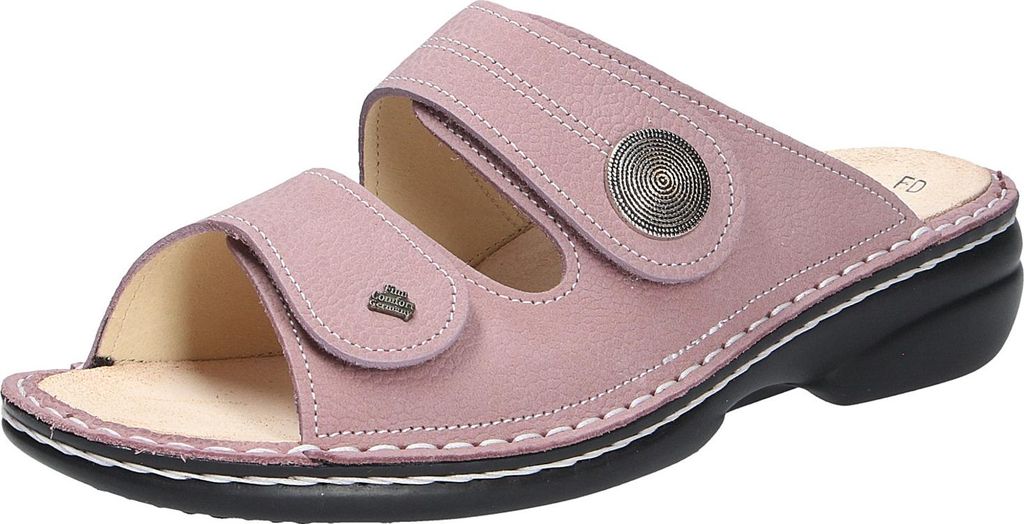Finn Comfort Pantolette Sansibar 2550-834108, Nubukleder, Rosé, Fußbett zum Wechseln 38