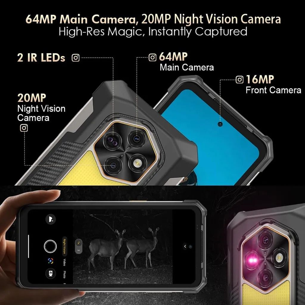Smartphone vision nocturne 64MP Ulefone Rugking 5 Pro 256Go ROM - 4