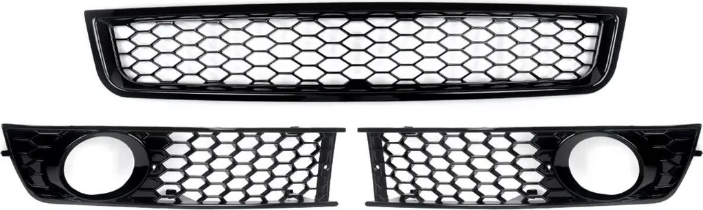 Kit Grille de Phare Antibrouillard NitroMesh Audi A4 B6 Noir Abs Résistant