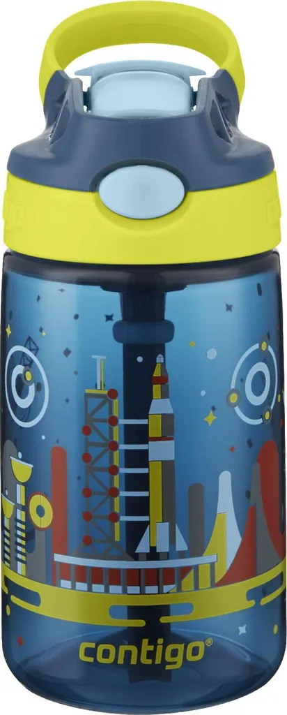 Gourde Enfant 420ml sans BPA Contigo Gizmo Flip Motif Espace et Bleu