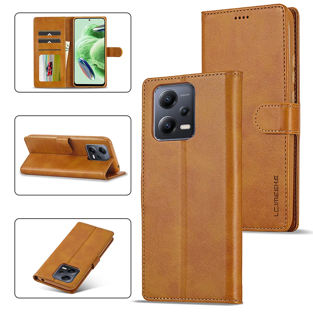 Cover Xiaomi Redmi Note 12 Pro+ Gialla - Portafoglio e Stand Pelle