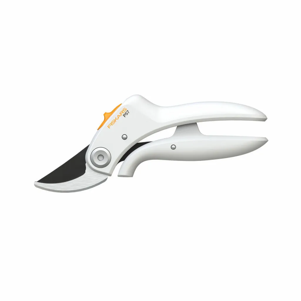 Forbici da Giardino Fiskars P57 18cm - Design Ergonomico Bianco