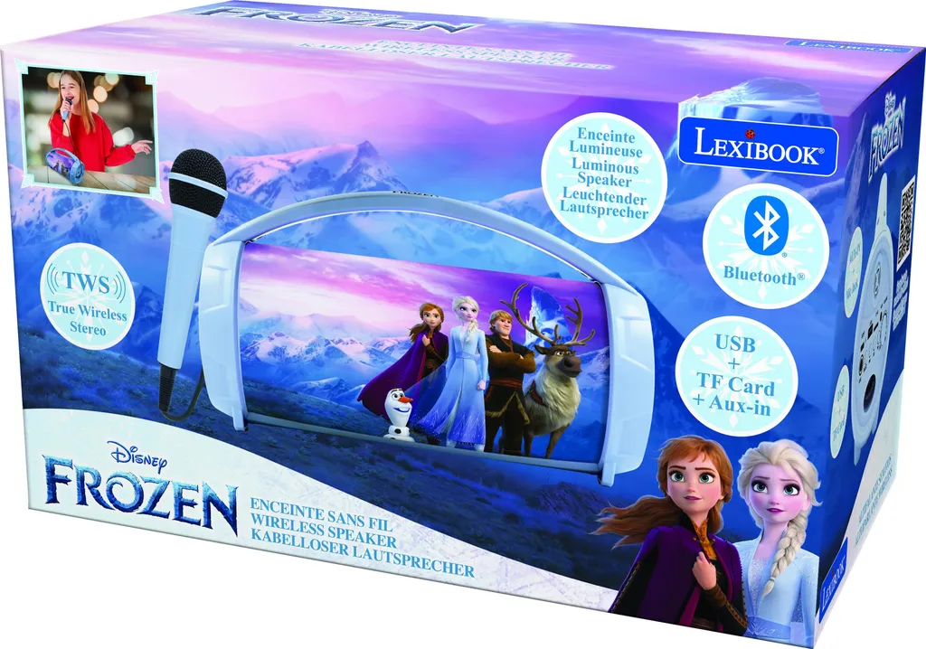 Haut-parleur Bluetooth Disney Frozen microphone enfant stop aux cris sans micro