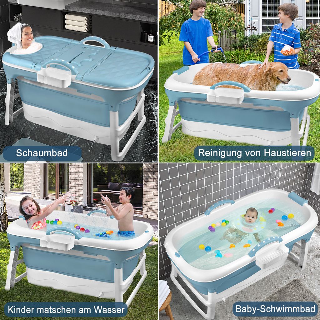 LZQ Faltbare Badewanne 118cm Tragbare Badewanne Produktbild 3