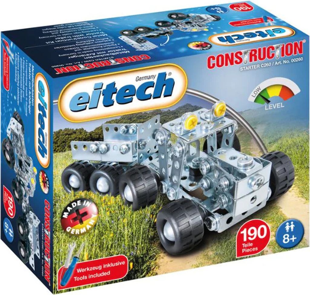 eitech Metallbaukasten 00260 - Kleiner Traktor mit Anhänger