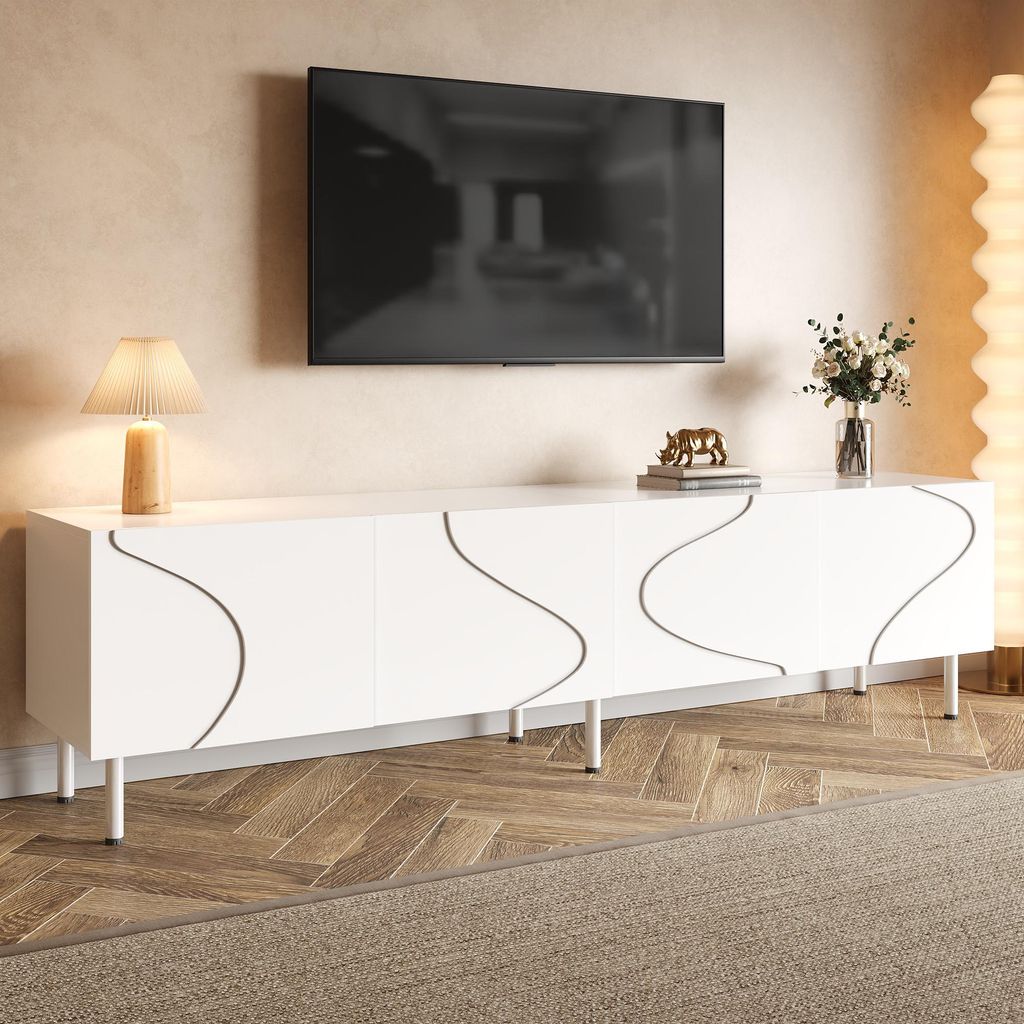 Merax TV-Schrank TV Board mit 4 Türen und Kabelmanagement, Produktbild 