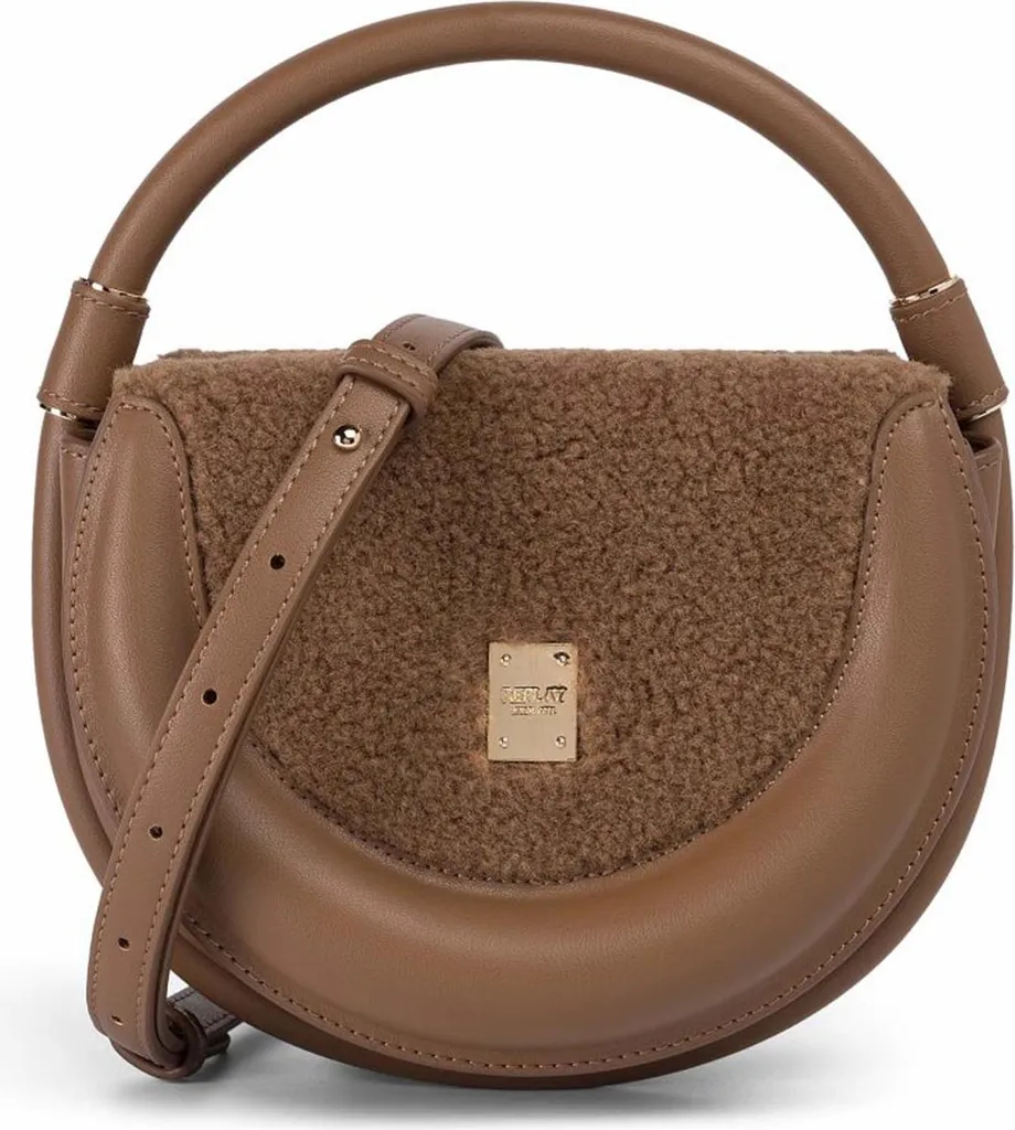 Sac Crossbody Bag REPLAY marron avec détails Aztec et sangle réglable