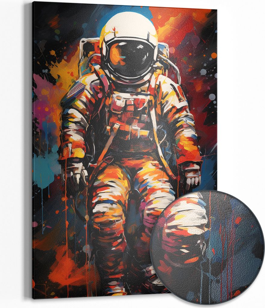DEQOART Magnettafel Metall 40x60 cm 'Kosmische Kunst' Whiteboard Pinnwand Magnetboard Büro