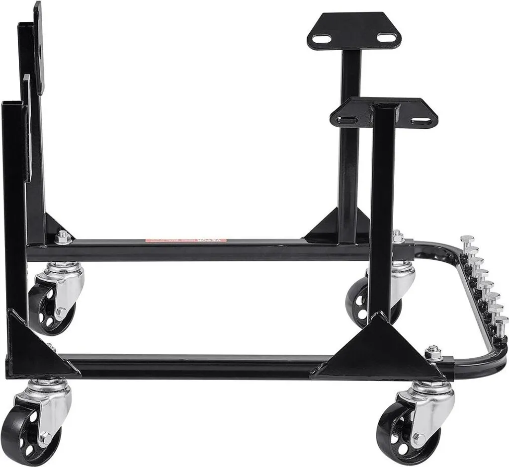 Support moteur 750 lb 340 kg avec 4 roulettes en acier robuste V2