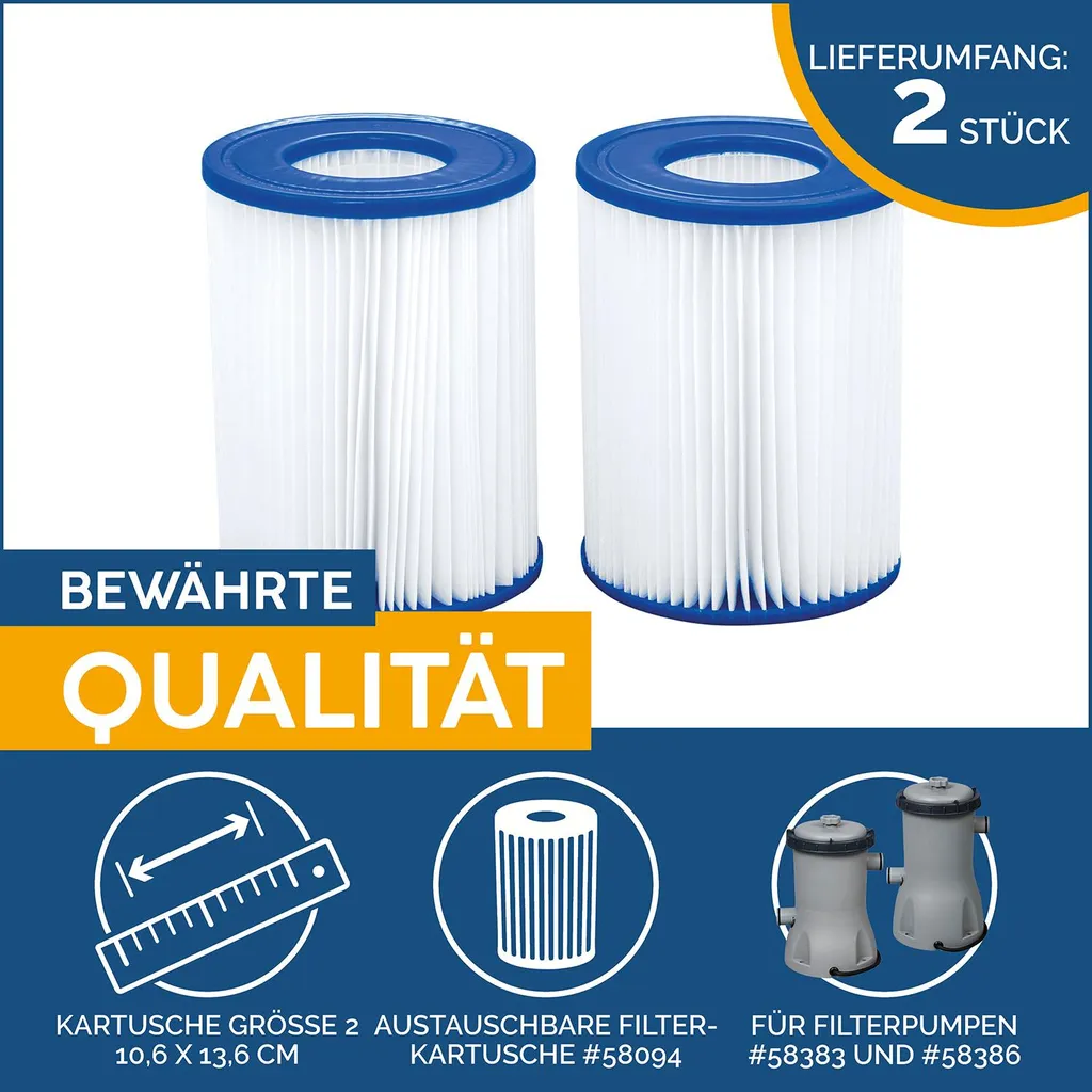 Ricambio Filtro Piscina Tipo II - Acqua Pulita per Pompe 3.028 L/h - 17