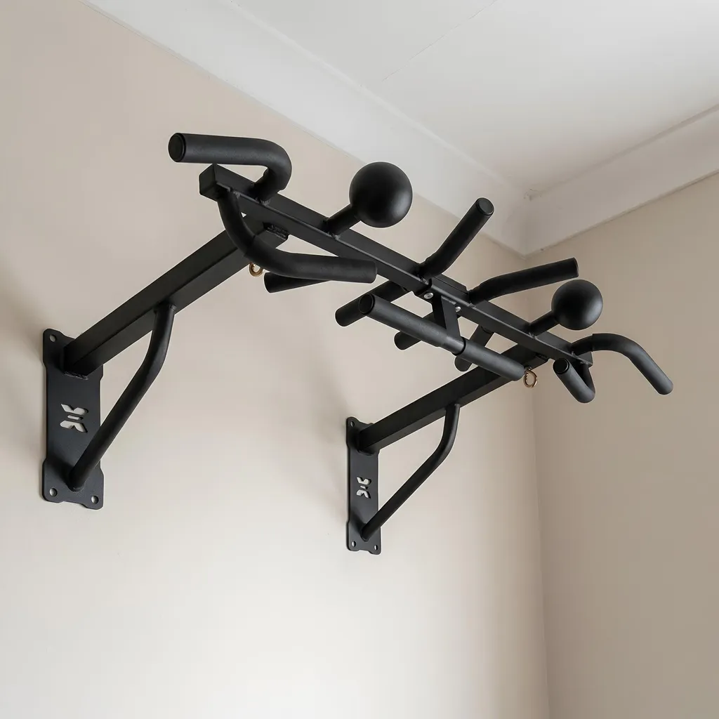 Barre de traction sans perçage Robinson noire fixation porte facile - 7