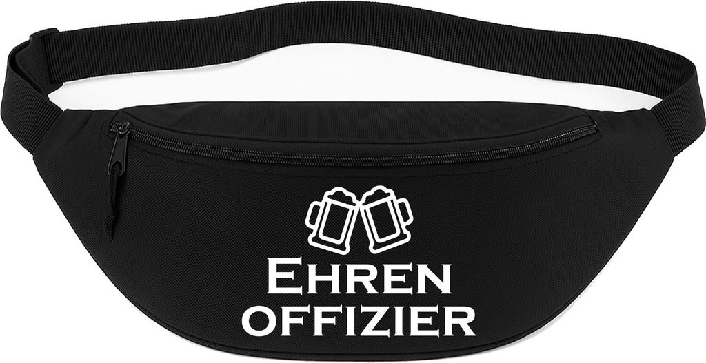 Huuraa Bauchtasche Ehrenoffizier Schützenfest 2,5 Liter Black Polyester Crossbody Bag Geschenkidee