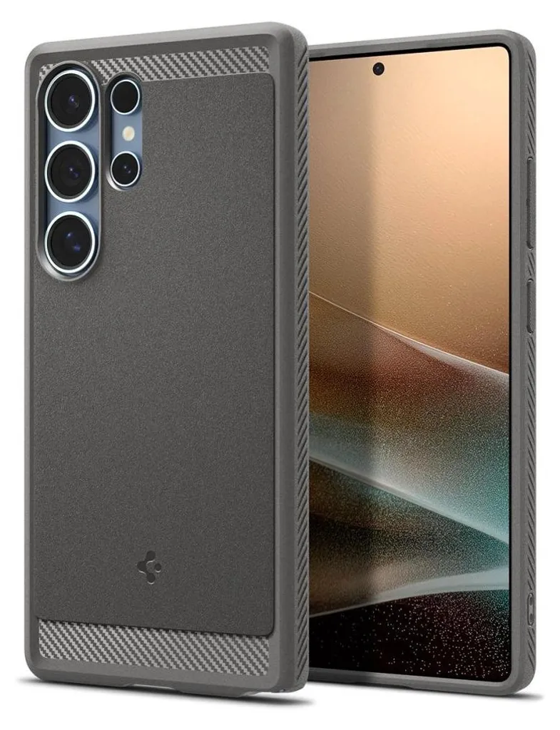 Coque Magnétique Samsung S25 Ultra Spigen Rugged Armor Mag Gris Marbre