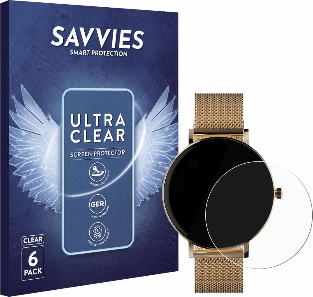 6x Für ZenWatch Venice Pro Schutzfolie Savvies Produktbild 