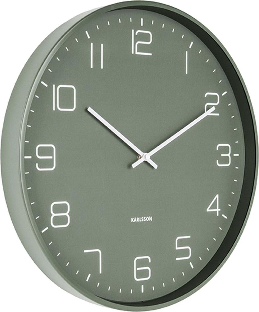 Karlsson - Wanduhr Lofty - Grün - Ø40cm Produktbild 