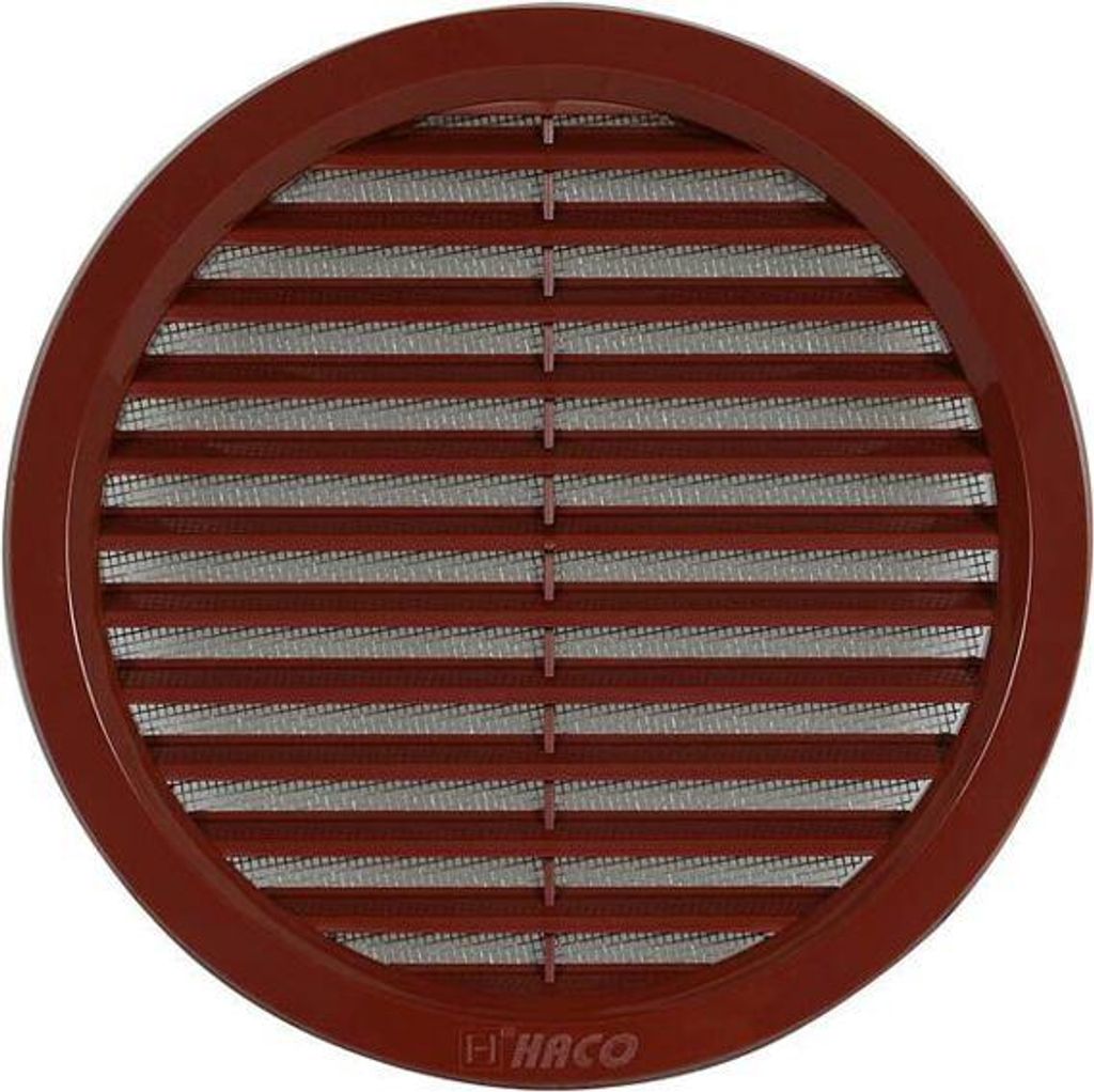 Rundes Lüftungsgitter mit Netz VM, Ø 150 mm, braun 0402